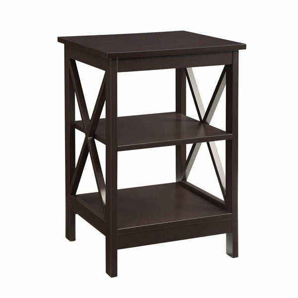 Convenience Concepts Oxford End Table with Shelves Espresso HI2539874